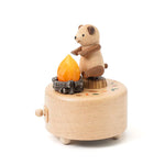 Forest Bonfire Bear Music Box