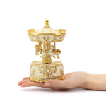Gold-plated luxury carousel Music Box