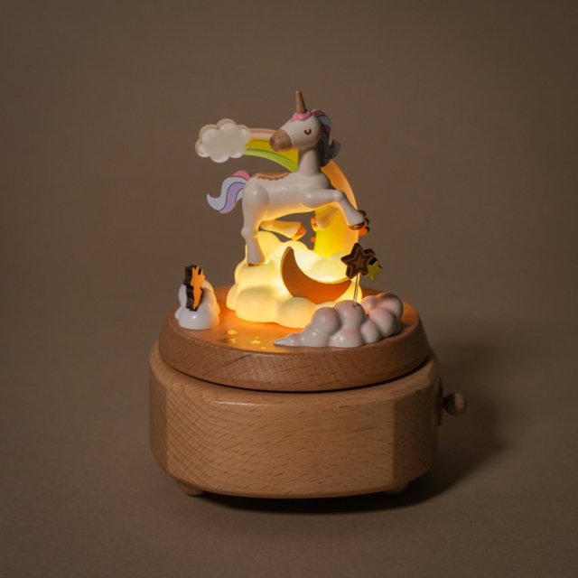 Unicorn Rainbow Music Box