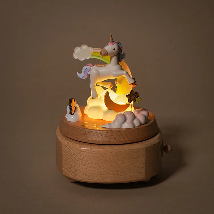 Unicorn Rainbow light Music Box