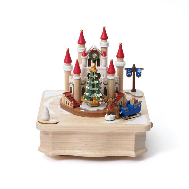 Christmas Castle Wooden Music Box